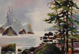 West Coast, Olympic Peninsula 12 x 16 Acrylic Sold
