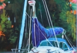 Thieves Bay, Pender Island 12 x 28 Acrylic Sold