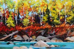 On the Banks of the Red Deer River 1 16 X 20