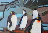 Penguin Parade 12 x 12 Acrylic