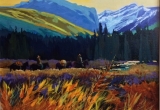 Packing in to set up camp. 16x20 sold