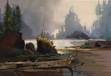 Drift wood in the mist Acrylic 12 x 20