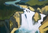 Virginia Falls, Nahanni River 14 x 18 Acrylic Sold