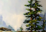Misty Morning 40 x 36 Acrylic Sold