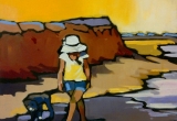 Peaceful Evening Stroll 16 x 20 Acrylic